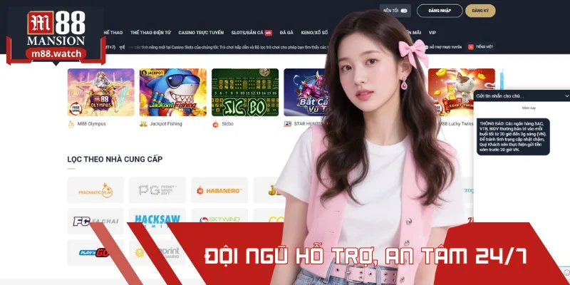 Đội ngũ hỗ trợ của nhà cái M88 hoạt động 24/7