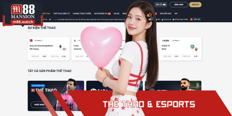 Cược thể thao & Esports nhận tỷ lệ kèo độc quyền